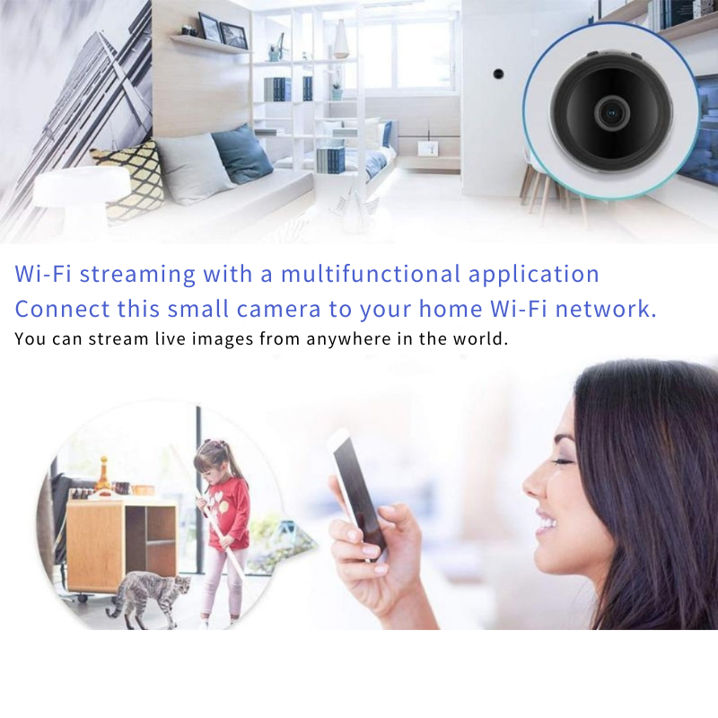 Mini WiFi-kamera med magnet: Diskret og effektiv sikkerhet