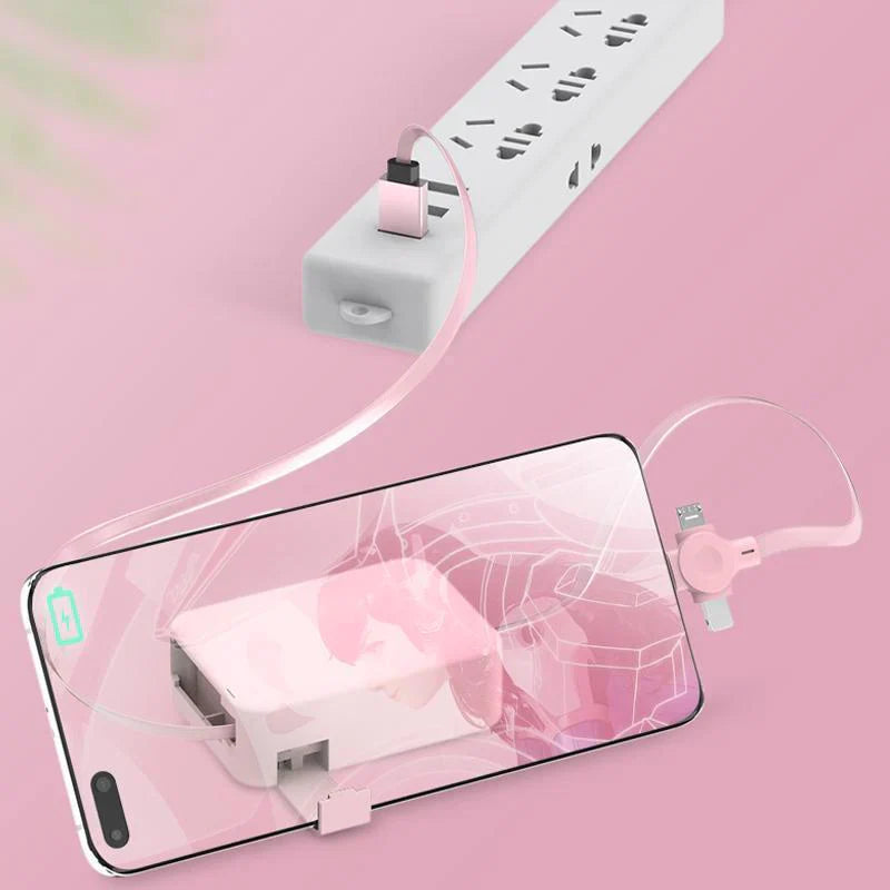 3-in-1 vetäytyvä kaapeli - Monipuolisuus ja kannettavuus