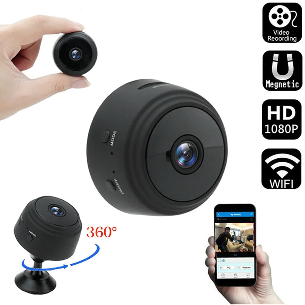 Mini WiFi-kamera med magnet: Diskret og effektiv sikkerhet